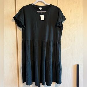 BNWT JCREW TIERED FLUTTER SLEEVE DRESS